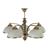 Lumen Závesné stropné svietidlo Vintage Gold – päťramenný dizajn s opálovým sklom