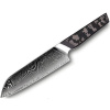 IZMAEL Damaškový kuchynský nôž Takeno Santoku/Čierna/Sivá 17.5 cm