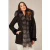 Kožuch dámsky čierny s kapucňou