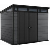 Záhradný domček Keter Cortina 9x7 grafitový, s podlahou 255060