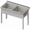 STALGAST Stůl s dvoukomorovou mycí vanou 1500x600x850 mm | STALGAST, 981376150