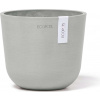 Ecopots Mini kvetináč Oslo (bielo-sivý) - Ø 16 cm, výška 13 cm