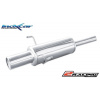 Zadní sportovní výfuk z nerezové oceli s koncovkou o průměru 102 Inoxcar racing OPAS.27.102