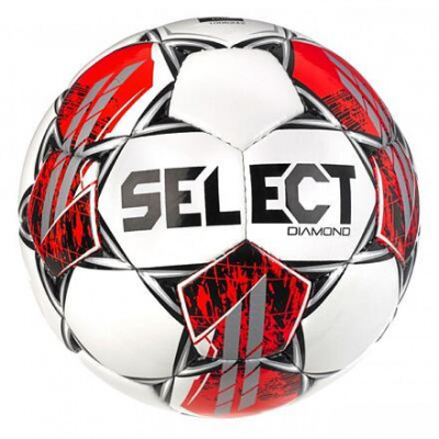 Select FB Diamond futbalová lopta biela-červená (č. 5)