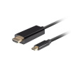 Lanberg USB-C(M)->HDMI(M) kábel 1,8m 4K 60Hz čierna