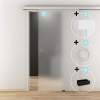 Diamond Doors Posuvné dvere so sadou pre posuv Smiledoor, 935 × 2058 mm, dvere – bezpečnostné sklo, posuvný systém – hliník, B417050911