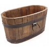 Drewdon kvetináč 60 cm x 37 x 31 cm, drevo, odtiene hnedej a béžovej (KVETINÁČ ZÁHRADNÝ KVETINÁČ DREVENÝ KVETINÁČ D60)