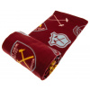 WEST HAM UNITED FC Fleecová deka West Ham United, vínová, 100x150 cm