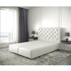 Boxspring posteľ Dream-Great 160x200 cm biela koženka