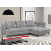 Rohová sedacia súprava Paris, svetlo šedá látka, pravý roh