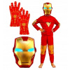 Kostým pre chlapca- Iron Man outfit zamaskuje LED rukavicu masku (Sada pastierov klobúk Cane 2el)