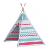 John 100271557 stan teepee biela / ružová / tyrkysová / prírodná biela / ružová / tyrkysová / prírodná