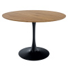 Kondela Jedálenský stôl, okrúhly, dub/čierna, priemer 110 cm, REVENTON NEW