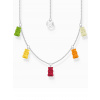 Thomas Sabo KE2205-017-7-L45V Silver chain w. 5 colourful Goldbears