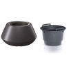 PlasticFuture Kvetináč s vložkou HERO antracit III, 58,2 cm