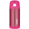 Dětská nerezová termoska THERMOS s brčkem růžová 355ml (120013)