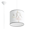 Sollux Lighting Detské závesné svietidlo Princess, 1x plastové tienidlo so vzorom, (fi 30cm)