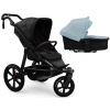 TFK ProA 2v1 Black Combi carrycot + Seat unit Hlboká vanička Blue Dual Color
