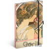 NOTIQUE Notes Alfons Mucha Maxana, bodkovaný, 13 x 21 cm