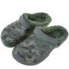 Kroksy dámske zateplené maskáčové zelené (Zateplené papuče na doma)