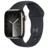 Apple Watch Series 9 GPS + Cellular 41mm Graphite Stainless Steel Case with Midnight Sport Band - S/M MRJ83QC/A