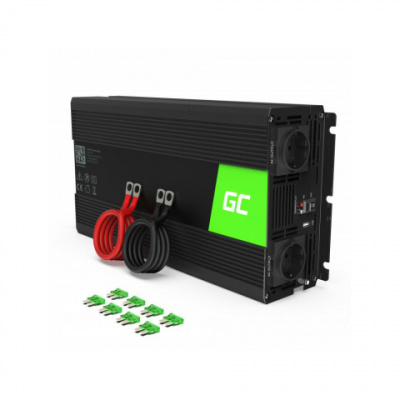 Green Cell INV19 automobilový menič napätia 24V to 230V, 1500W