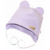 Čiapočka na zaväzovanie, bavlna, Little Teddy, Baby Nellys, liliová 74-80 (9-12m)