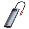 Baseus USB Hub Metal Gleam Series 5v1 (USB-C PD 100W, 3x USB 3.0, HDMI) šedý 6932172602628 NoName