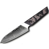 IZMAEL Damaškový kuchynský nôž Takeno Bunka/Čierna/Sivá 14 cm