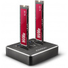 Axagon ADSA-M2C, USB-C 3.2 Gen 2 - 2x M.2 NVMe SSD, dokovacia stanica ADSA-M2C