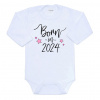 NEW BABY Body s potlačou New Baby Born in 2024 ružové Veľ. 62