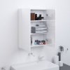 vidaXL Kúpeľňová zrkadlová skrinka 60x15x75 cm MDF lesklá biela - Biela - 217267-208481