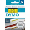 Dymo originál páska, Dymo, 45808, S0720880, čierny tlač/žltý podklad, 7m, 19mm, D1