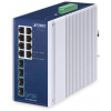 Planet IGS-1000-8T4X priemyselný L2 switch, 8x1Gb, 4x10Gb SFP+, -40~75°C, 9-48VDC, IP30, fanless