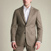 Charles Tyrwhitt Italian Flannel Suit Jacket — Taupe - Slim fit | 50 | Štandardné