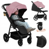 Športový kočík do 22 kg, skladací kočík Lionelo LO-MIRA PINK ROSE