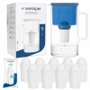 Sklenená filtračná kanvica Wessper 3 l modrá + 10 x aquaclassic filter