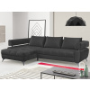 Rohová sedacia súprava Paris, antracitová látka, ľavý roh
