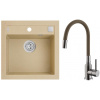 Set Alveus (dřez Formic 20 Beige 55 + baterie Mintas Béžová/Kartáčovaná ocel) SETA25187