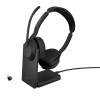 Jabra Evolve2 55/Stereo/ANC/USB-C/BT-USB/Bezdrať/Stand/Čierna 25599-989-889