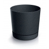 Prosperplast Květináč TUBO P ECO WOOD 12,8 cm - barva: antracit ECO