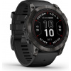 Garmin fenix 7X Pro - Sapphire Solar Edition - 51 mm - polymér vystužený vláknami - inteligentné hodinky s remienkom - silikónové - čierne - veľkosť zápästia: 127-210 mm - displej 3,556 cm (1,4