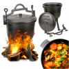 Liatinový 4 L poľovnícky hrniec na táborák HRNIEC Maďarský gril pečienky (Liatinový 4 L poľovnícky hrniec na táborák HRNIEC Maďarský gril pečienky)