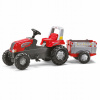 Rolly Toys Šlapací traktor Rolly Junior RT s vlečkou červeno-šedý