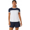Dámske tričká Asics Court Short Sleeve Top - brilliant white/midnight - Biely (XS)