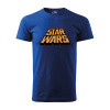 Sablio Tričko s potlačou Star Wars oranžový text - modré XL