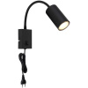 Globo Lighting Robby nástenná lampa 1x25 W čierna 57911WB