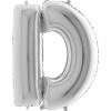 Nafukovací balónik písmeno D strieborné 102 cm - Grabo