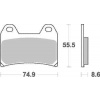 Brzdové destičky SBS přední DUCATI 916 Sport Touring ST4 (99-01) rok 99-01