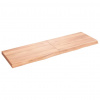 vidaXL Nástenná polica bledohnedá 160x50x(2-6) cm ošetrený masívny dub - Hnedá - 178510-112650